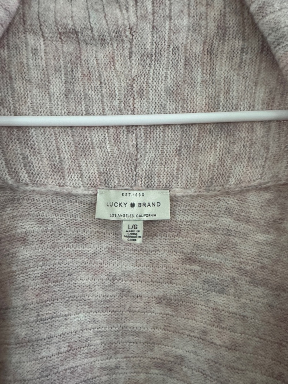 Lucky Brand Open-Front Cardigan in Dusty Rose - Picture 2 of 3
